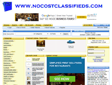 Tablet Screenshot of nocostclassifieds.com